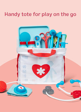 Melissa & Doug Get Well Doctor Kit, 25-Piece Toddler Doctor Play Set, Realistic Pretend Play Toys & Accessories, Preschool Toys for Girls & Boys Ages 3+