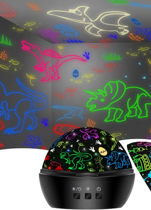 Dinosaur Night Light Toys for 3-8 Year Old Boys,2 in 1 Dino Projection for 2-10 Year Kids,Boys Girls Gifts,Suitable for Chirstmas Xmax Easter Birthday