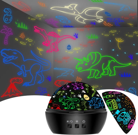 Dinosaur Night Light Toys for 3-8 Year Old Boys,2 in 1 Dino Projection for 2-10 Year Kids,Boys Girls Gifts,Suitable for Chirstmas Xmax Easter Birthday