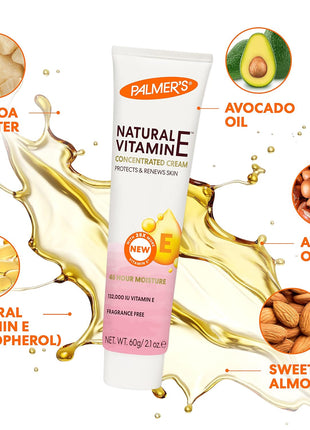 Palmer's Natural Vitamin E Concentrated Cream, 2.1 Ounce (Pack of 2)