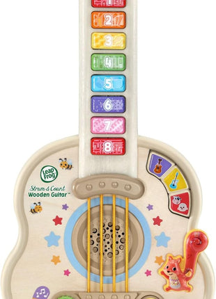 LeapFrog Strum and Count Wooden Guitar, Musical Toddler Toy