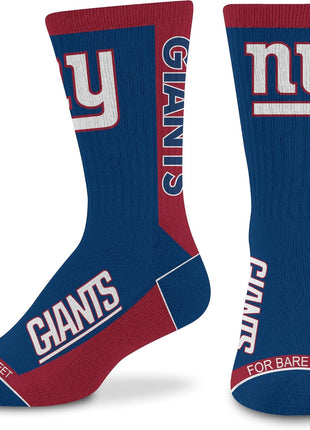 For Bare Feet NFL Unisex Kids Nfl Mvp Crew Sock Youth