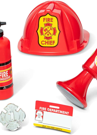 Melissa & Doug Fire Chief Role Play Costume Dress-Up Set