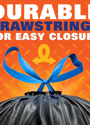 Hefty Strong Extra Large Trash Bags, Black, 33 Gallon, 48 Count