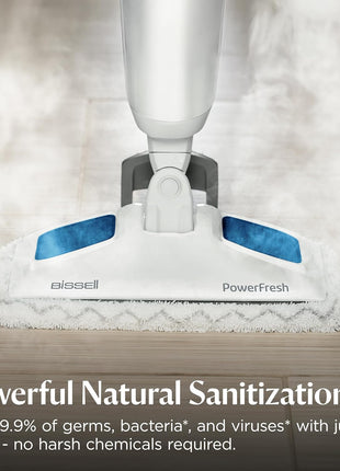 BISSELL Steam Mop 1940A PowerFresh Floor Steam Cleaner for Hard Wood & Tile with Natural Sanitization, Easy Scrubber, Variable Steam, 12" Cleaning Path