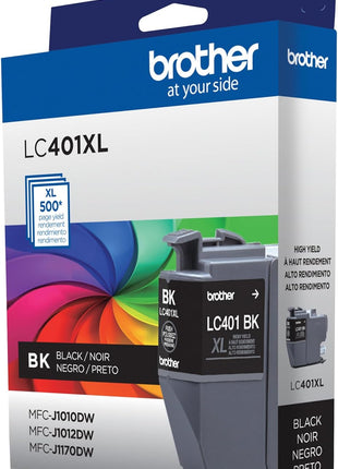 Brother Genuine LC401XLBK High Yield Black Ink Cartridge