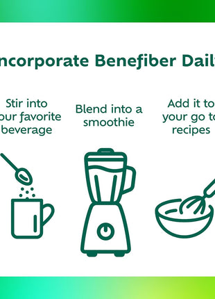 Benefiber Daily Prebiotic Fiber Supplement Powder for Digestive Health, Unflavored   125 Servings (17.6 Ounces)