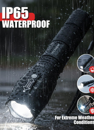 Victoper LED Flashlight 2 Pack, Bright Tactical Torch High Lumens 5 Modes, Waterproof Zoomable Flash Light for Outdoor, Birthday Gifts for Men, Dorm Room Hiking Camping Essentials Gear for Guys