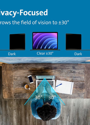 Kensington MagProTM Magnetic Laptop Privacy Screen 15.6 inch, Removable 16:9 Laptop Privacy Filter Shield, Anti-Glare, Blue Ray Reduction, Compatible with HP/Dell/Acer/Asus/Lenovo (K58353WW)