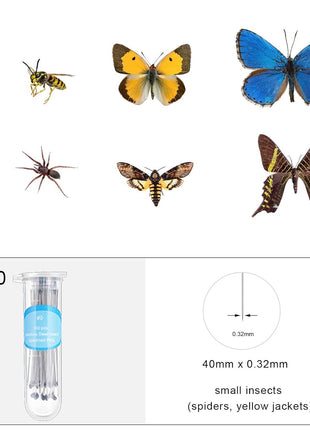 Insect Display Case Box Collection Box with Clear Top, EVA Foam Pinning Board and 100 Pieces Pins Insect Shadow Box Kit Entomology Supplies for Collecting Butterfly Specimen(Carbonized Black)