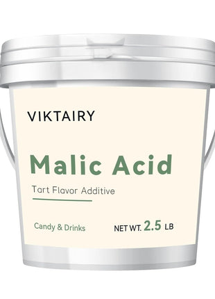 Viktairy 2.5 LB Malic Acid, Food Grade Malic Acid Powder Tart Flavor for Making Sour Candy, Sour Gummy Bears, Drinks, Juice, Baking, Wine