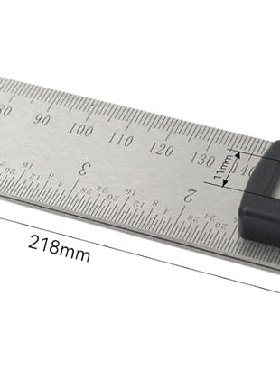 GemRed 82305 Digital Angle Finder GemRed Protractor Stainless steel 7inch 200mm (Black Button)