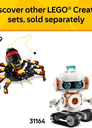 LEGO Creator 3 in 1 Aircraft Race Plane Toy - Building Toy with 3 Building Options, Airplane, Fighter Jet, or Helicopter - Gift Idea for Kids, Boys and Girls, Ages 7+ - 31160