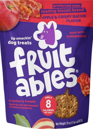 Fruitables Baked Dog Treats, Healthy Pumpkin Treat for Dogs, Low Calorie & Delicious, No Wheat, Corn or Soy, Made in the USA, Pumpkin and Banana Flavor, 7oz