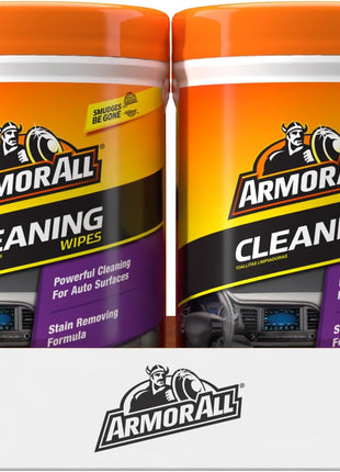 Armor All Car Cleaning Wipes, Wipes for Car Interior and Car Exterior, 90 Wipes Each