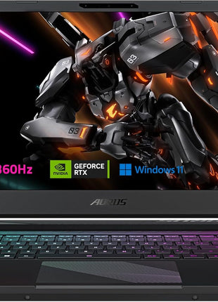GIGABYTE AORUS 15: 15.6 inch 16:9 Thin Bezel FHD 1920x1080 360Hz, NVIDIA GeForce RTX 4050 Laptop GPU 6GB GDDR6, Intel Core i5-12500H, 8GB DDR5 RAM, 512GB SSD, Win11 Home (AORUS 15 9MF-E2US583SH)