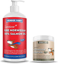 100% Norwegian Salmon Oil Plus Mushroom Complex Powder - for Dog's Skin, Coat & Immune Health â€“ Salmon Oil 32 Ounces â€“ Mushroom Complex 90 Scoops