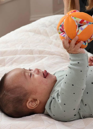 Lovevery, Montessori Organic Ball, Baby Toy, Tummy Time Ball, 12+ Weeks
