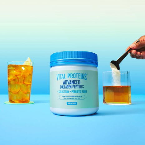 Vital Proteins Advanced Collagen + Colostrum + Prebiotic Fiber, 5oz | VERISOL® Collagen Peptides, Supports Gut & Immune Health, Hair Skin & Nails, Colostrum & Prebiotic Fiber, 16 Servings