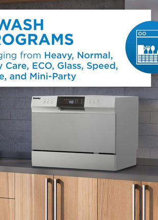 Danby DDW631SDB Countertop Dishwasher, Stainless Steel