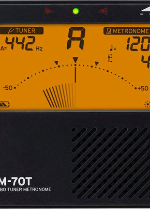 Korg TM-70T Tuner & Metronome w/Sound Out, Transpose & Chromatic - Black