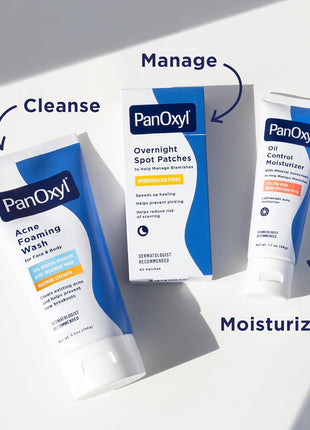 PanOxyl 10% Benzoyl Peroxide Acne Foaming Wash, Maximum Strength, Daily Acne-Fighting Face and Body Cleanser, Face Wash to Clear, Treat and Prevent Acne Pimples and Stubborn Breakouts, 5.5 Oz Tube