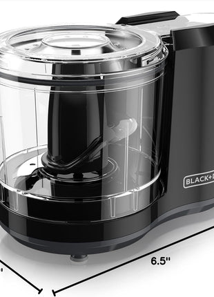 BLACK+DECKER 1.5-Cup Electric Food Chopper, One Touch Pulse, 150W Motor, Stay-Sharp Blade, Dishwasher Safe