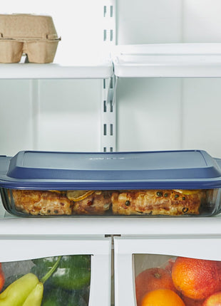 Pyrex Colors Tinted (9x13) Glass Baking Dish with BPA Free Lid, Oblong Bakeware Glass Pan For Casserole & Lasagna, Dishwasher, Freezer, Microwave and Pre Heated Oven Safe, Smoke