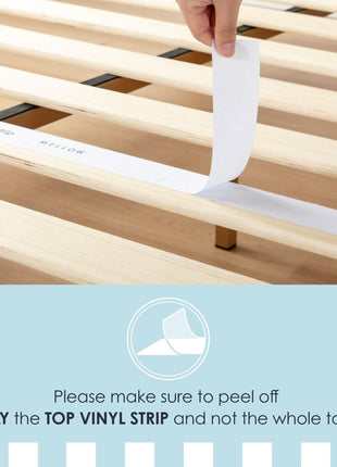Mellow Naturalista Classic   12 Inch Solid Wood Platform Bed with Wooden Slats, No Box Spring Needed, Easy Assembly, Queen, Pine