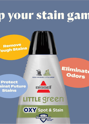 BISSELL Little Green Mini Portable Carpet and Upholstery Deep Cleaner, Car/Auto Detailer, with HydroRinse Self Cleaning Tool and 4 inch Tough Stain Tool, Tea Green, 4075