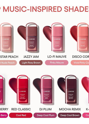 LANEIGE JuicePop Box Lip Tint: Long Lasting Moisturizing Lightweight Tint, Buildable Juicy Color and Nourishing Shine, K-Beauty Lip Essentials for Long-Lasting Comfort, K-POP Pink