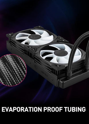 MSI MPG CoreLiquid D240 ARGB CPU Liquid Cooler - 2.4" IPS LCD Screen - 240mm Radiator - Double 120mm ARGB PWM Fans - LGA 1700/1851 / AM5/AM4 Compatible