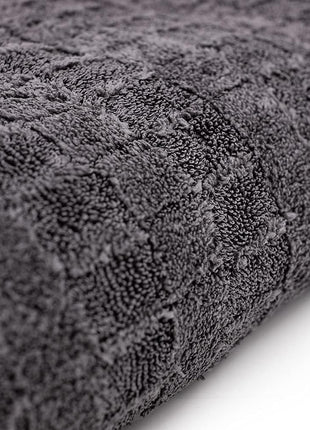 The Rag Company Gauntlet Car Drying Towel - 70/30 Korean Microfiber, Dries Faster Without Scratching, 900gsm, 20x30 inches, Ice Grey/Grey, Pack of 1