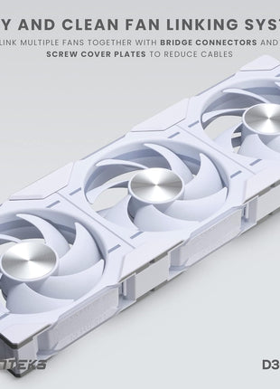 Phanteks D30 120mm ARGB PWM PC Case Fan, Daisy-Chain, White