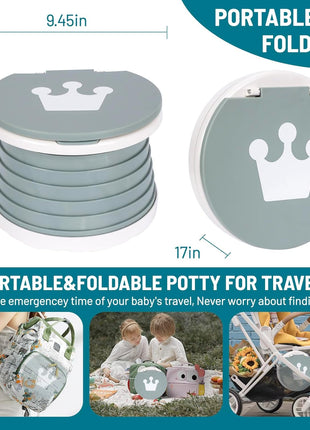 Portable Potty for Toddler,Travel Potty Seat for Toddler,Travel Toilet Kids | Portable Toilet for Kids,Car Potty for Toddler with 45 Liners,for Toddler Travel, Camping, Foldable, Indoor/Outdoor Use