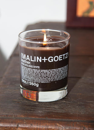 MALIN+GOETZ 9oz Scented Candle | Hand-Poured Soy Wax with Unique Fragrance Blends | Clean-Burning, Vegan & Cruelty-Free | Bergamot, Sage, Otto, Tomato, Strawberry, Cannabis, Dark Rum & Leather