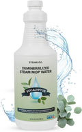 Steam & Go   Demineralized Water for Steam Cleaner, PVC Free Floor Cleaner Liquid Compatible With Any Steam Mop, Ready to Use Multisurface Cleaner, Scented Mop Solution, Eucalyptus Mint, 32 oz