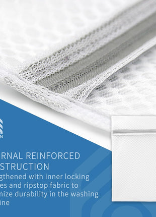 Muchfun 3Pcs Durable Honeycomb Mesh Laundry Bags for Delicates 12x16 Inches | (3 Medium)