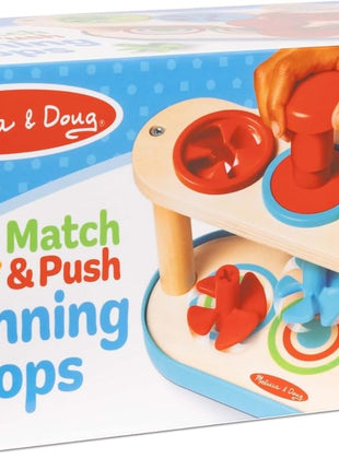 Melissa & Doug Match & Push Spinning Tops Developmental Skills Toy for Girls and Boys 2+ - FSC-Certified