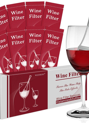 Wine Wand Sulfite Purifier: Wine Filters Remover Histamines Sulfite - Reduce Headaches Alleviate & Sensitivities(pack of 8)