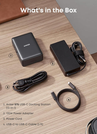 Anker Laptop Docking Station, 13-in-1 USB C Docking Station, Triple Display | 2 HDMI and 1 DP, 10Gbps USB-C and 5Gbps USB-A Data Ports, Ethernet, Audio, SD/TF, 85W Charging for Dell, HP, Lenovo and More