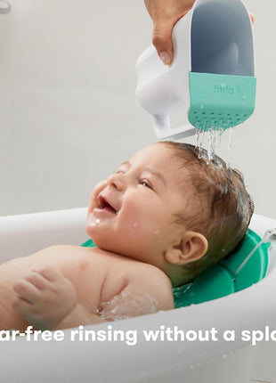 Control The Flow Rinser by Frida Baby Bath Time Rinse Cup with Easy Grip Handle and Removable Rain Shower