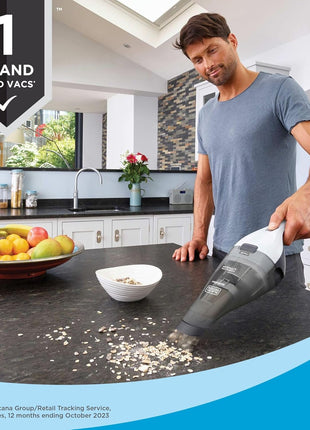 BLACK+DECKER dustbuster Cordless Handheld Vacuum, Portable Car Vacuum Cordless Rechargeable, Wall Mount, Strong Suction QuickClean (HNVC215B10)