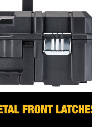 DEWALT TSTAK II Tool Box, Flat Top Tool Storage Case, Organizer Box Holds Up To 66 lbs, Flexible Platforms for Stacking, 13 Inch (DWST17807)