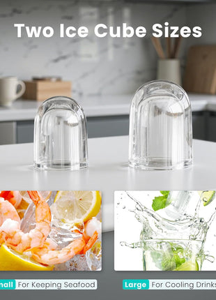 OLIXIS Ice Maker Machine, 26lbs in 24Hrs, 9 Ice Cubes in 6 Mins,Auto-Cleaning Portable Ice Maker with Basket and Scoop, Countertop Ice Maker for Home/Kitchen/Camping/RV, White