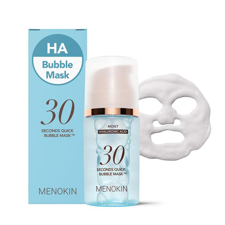 MENOKIN 30 Seconds Bubble Mask MOIST, Hyaluronic Acid Face Mask, 2.36 fl oz