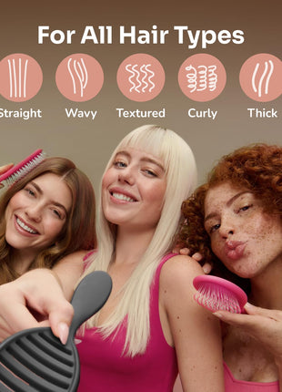 Wet Brush Ceramic Speed Dry Hair Brush, Black - Vented Design & Soft HeatFlex Bristles for Blow-Dry Safe Styling - Ergonomic Handle for Pain-Free Detangling - Hair Accessories for All Hair Types