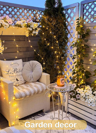 JMExSUSS 2 Pack Fairy Lights Battery Operated with Remote, Total 400 LED 132ft Battery Powered String Lights, Christmas Twinkle Lights for Bedroom Indoor Outdoor Patio Tree Christmas Decor, Warm White