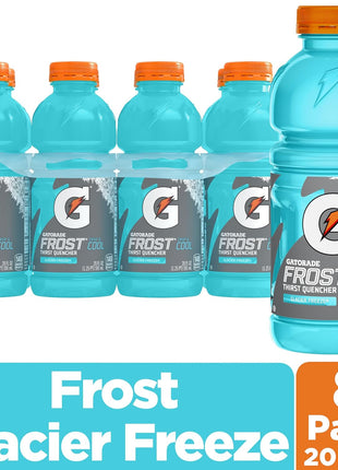 Gatorade Thirst Quencher, Glacier Freeze, 20 Fl Oz (Pack of 8)