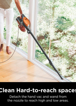 Shark Rocket Ultra Light Corded Bagless Vacuum for Carpet and Hard Floor Cleaning with Swivel Steering (HV301), Gray/Orange